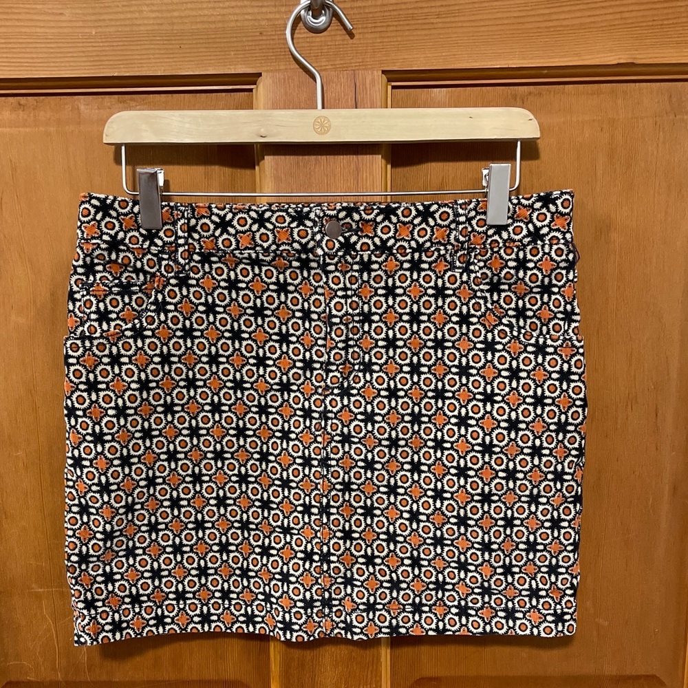BDG Urban Outfitters Geo Print Corduroy Mini Skirt